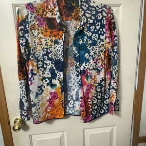 Westbound Multicolor Animal Print Shirt/Blouse